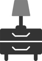 icono de vector de mesa de lámpara