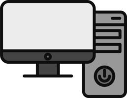 icono de vector de computadora