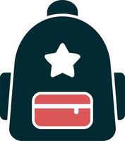 colegio mochila vector icono