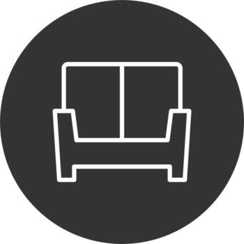 icono de vector de sofá