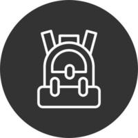 icono de vector de bolsa de escuela