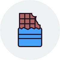 Chocolate Tablet With Bite Vector Icon