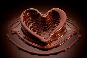 Chocolate in the form of heart Valentine's Day 3D and illustrations photo