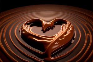 Chocolate in the form of heart Valentine's Day 3D and illustrations photo