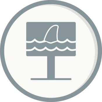 icono de vector de tiburón