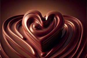 Chocolate in the form of heart Valentine's Day 3D and illustrations photo