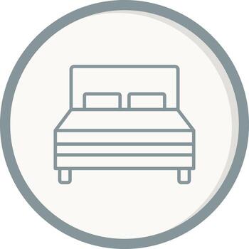 icono de vector de cama
