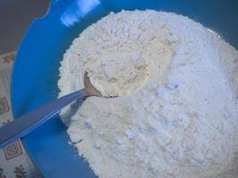 flour dish and spoon photo