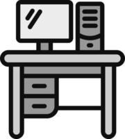 icono de vector de mesa de oficina