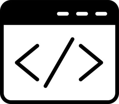 Web Browser Coding Vector Icon