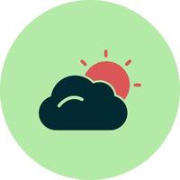 Clouds And Sun Vector Icon