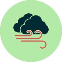 Cloudy Windy Vector Icon