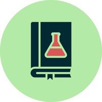 icono de vector de libro de química