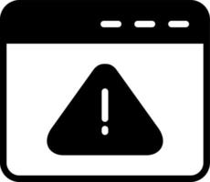 Warning Browser Vector Icon