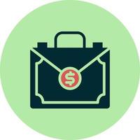 Cash Briefcase Vector Icon