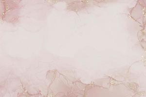Watercolor drop splash peach color with gold glitter on pink background,Hand drawn paint alcohol ink in abstract pattern,Illustration digital paint spectacular abstract backdrop,Mable liquid texture photo