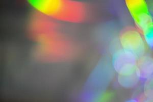 Rainbow holographic bokeh background. Multicolored overflows of color. photo