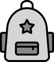 colegio mochila vector icono