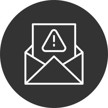 correo no deseado advertencia vector icono