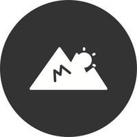 icono de vector de montaña