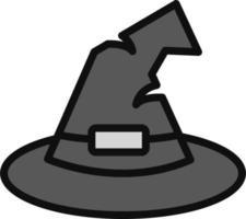 icono de vector de sombrero de bruja