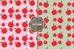 Vector red apples seamless pattern on white background Abstract repeated backgrounds for paper cover fabric gift wrap wall art interior decoration. Hand drawn red apples pattern vector illustration