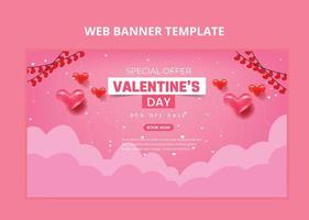 Valentine's day design. Realistic red gifts boxes. Open gift box full of decorative festive object. banner, web poster, flyer, cover. Romantic background vector