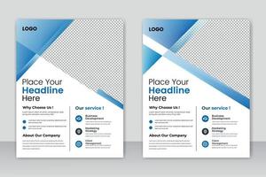 Flyer design. Business brochure template. a4 size vector illustration. Blue color.Template vector design for Brochure, Annual Report, Magazine, Poster, Corporate Presentation, Portfolio, Flyer, layout