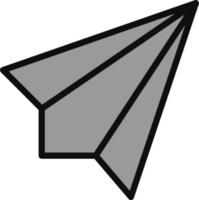 icono de vector de avión de papel