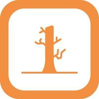 icono de vector de árbol seco