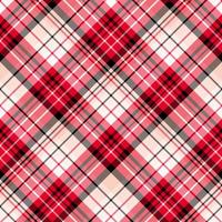 Seamless pattern in red, black and white colors for plaid, fabric, textile, clothes, tablecloth and other things. Vector image. 2