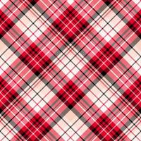 Seamless pattern in red, black and white colors for plaid, fabric, textile, clothes, tablecloth and other things. Vector image. 2