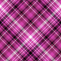 Seamless pattern in bright pink, black and white colors for plaid, fabric, textile, clothes, tablecloth and other things. Vector image. 2