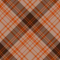 Seamless pattern in autumn beige, brown and orange colors for plaid, fabric, textile, clothes, tablecloth and other things. Vector image. 2