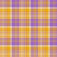 Seamless pattern in light orange, yellow and violet colors for plaid, fabric, textile, clothes, tablecloth and other things. Vector image.