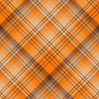 Seamless pattern in autumn light and bright orange and dark brown colors for plaid, fabric, textile, clothes, tablecloth and other things. Vector image. 2