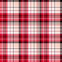 Seamless pattern in red, black and white colors for plaid, fabric, textile, clothes, tablecloth and other things. Vector image.