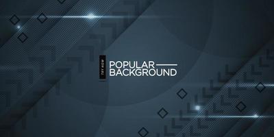 Abstract gray and black gradient with simple geometric shape and lights decoration background. Eps10 vector