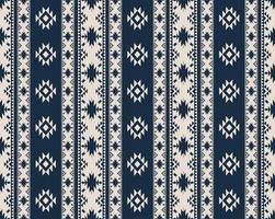 Aztec Navajo blue-white pattern. Aztec Navajo geometric shape seamless pattern background. Geometric southwest pattern use for fabric, textile, home decoration elements, upholstery, wrapping. vector