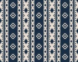 Aztec Navajo blue-white pattern. Aztec Navajo geometric shape seamless pattern background. Geometric southwest pattern use for fabric, textile, home decoration elements, upholstery, wrapping. vector