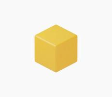 3d Realistic Cube icon vector illustration