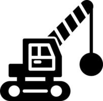 Demolition Crane Vector Icon