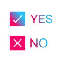 Yes No Option Vector Icon