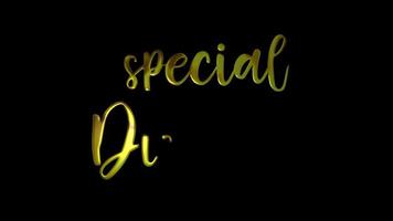 Special Discount Gold Handwriting Text Animation. Add Luxury to Presentations, Videos, and Social Media with Hand-drawn, Precision Animations. Green Screen Background. video