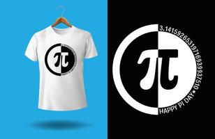 diseño de camiseta feliz día pi vector