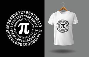 diseño de camiseta feliz día pi vector