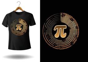 Happy pi day t shirt design vector