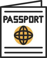 diseño de icono de vector de pasaporte