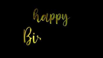 Happy Birthday Gold Handwriting Text Animation. Add Luxury to Presentations, Videos, and Social Media with Hand-drawn, Precision Animations. Green Screen Background. video