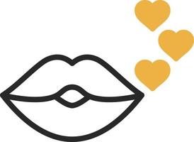 diseño de icono de vector de beso